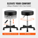 VEVOR Rolling Stools με ρόδες, 400 LBS Weight Capacity Σκαμπό ρυθμιζόμενου ύψους με εξαιρετικά παχύ μαξιλάρι καθίσματος, περιστρεφόμενη καρέκλα σκαμπό για σαλόνι, μπαρ, σπίτι, γραφείο, τατουάζ, ιατρικό, μασάζ, μαύρο