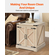 VEVOR Rattan Τραπεζάκι Σαλονιού Ορθογώνιο Rattan Τραπεζάκι σαλονιού 2 επιπέδων για σαλόνι