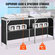 VEVOR Portable Tradeshow Podium Podium, 77,95&quot; x 15,16&quot; x 34,65&quot;, Εκθεσιακός πάγκος έκθεσης με τοίχο, πτυσσόμενος πίνακας κερκίδας προώθησης λιανικής με ράφι αποθήκευσης και τσάντα μεταφοράς