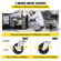 Σκαμπό VEVOR Rolling Garage, χωρητικότητας 300 LBS, Ρυθμιζόμενο ύψος από 15,7 in έως 20,5 in, Μηχανικό κάθισμα με περιστρεφόμενους τροχούς 360 μοιρών και δίσκο εργαλείων, για συνεργείο, συνεργείο αυτοκινήτων, μαύρο