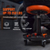 VEVOR Mechanic Stool, 250 LBS Rolling Pneumatic Creeper Garage/Κάθισμα καταστήματος, Ρυθμιζόμενο ύψος 22 σε-28 σε Επενδυμένο σκαμπό εργαστηρίου Rolling με δίσκο εργαλείων, για γκαράζ, κατάστημα, επισκευή αυτοκινήτων, μαύρο+πορτοκαλί