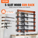 VEVOR Gun Rack Ξύλινη ράφι όπλων με 5 αυλακώσεις και βάση επίδειξης όπλων επίτοιχης βάσης που χωρά 5 τουφέκια