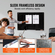Whiteboard VEVOR Magnetic Glass, Dry Erase Board 36&quot;x24&quot;, Επιτοίχια Μεγάλη Λευκή Γυάλινη Πίνακας χωρίς πλαίσιο, με Δίσκο μαρκαδόρου, Γόμα και 2 Μαρκαδόρους, Μαύρο