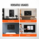Whiteboard VEVOR Magnetic Glass, Dry Erase Board 36&quot;x24&quot;, Επιτοίχια Μεγάλη Λευκή Γυάλινη Πίνακας χωρίς πλαίσιο, με Δίσκο μαρκαδόρου, Γόμα και 2 Μαρκαδόρους, Μαύρο