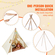 VEVOR Kids Play Tent Teepee Tent για νήπια 1-5 ετών Σκηνή με μπάλες ματ