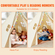 VEVOR Kids Play Tent Teepee Tent για νήπια 1-5 ετών Σκηνή με μπάλες ματ