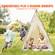 VEVOR Kids Play Tent Teepee Tent for Kids Πτυσσόμενη σκηνή για νήπια με χαλάκι και τσάντα