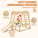 VEVOR Indoor Jungle Gym 7 σε 1 Παιδική χαρά Εσωτερική παιδική χαρά Ξύλινα παιχνίδια αναρρίχησης L