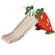 VEVOR Toddler Slide, Παιδική τσουλήθρα για νήπια ηλικίας 1-12 με αναρριχώμενες σκάλες και στεφάνι μπάσκετ, Εσωτερική εξωτερική τσουλήθρα για παιδιά με βάρος έως 40 κιλά, παιδική χαρά με υπερυψωμένη κουπαστή, αντιολισθητική λωρίδα