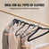VEVOR Velvet Hangers 50 Pack Μαύρες αντιολισθητικές κρεμάστρες με περιστρεφόμενο γάντζο 360 μοιρών