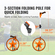 VEVOR Measuring Wheel 317mm Road Runner Distance Telescoping Hand with/ Back Bag