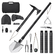 VEVOR Survival Shovel Survival Axe 28-σε-1 Κάμπινγκ Πτυσσόμενα Φτυάρια με Χάτσετ