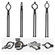 VEVOR Blacksmith Tongs, 18” 4 ΤΕΜ, V-Bit Bolt Tongs, Wolf Jaw Tongs, Z V-Bit Tongs and Gripping Tongs, Carbon Steel Forge Tongs με Α3 Ατσάλινα πριτσίνια, για αρχάριους και έμπειρους σιδηρουργούς, λεπίδες