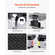 VEVOR 45L Top Case Μοτοσικλέτας Universal Tail Box μοτοσυκλέτας με δερμάτινη επένδυση