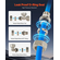 VEVOR Air Compressor Line Kit 3/4'' x 300FT HDPE/Aluminium Air Piping System Blue