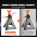VEVOR Jack Stand, 6 Ton (13.000 lbs) Χωρητικότητα Jack Stand αυτοκινήτου Διπλό κλείδωμα, 14,2 -23 ίντσες ρυθμιζόμενο ύψος, για ανύψωση SUV, Pickup Truck, Αυτοκίνητο και UTV/ATV, Κόκκινο, 1 Pair