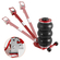 VEVOR Air Jack, 3 Ton/6600 lbs Triple Bag Air Jack, Airbag Jack με έξι χαλύβδινους σωλήνες, ανύψωση έως 17,7&quot;, 3-5 s Fast Lifting Pneumatic Jack, με ρυθμιζόμενη μακριά λαβή για αυτοκίνητα, γκαράζ, επισκευή (κόκκινο)