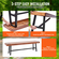 VEVOR Outdoor Bench 63 in Wood Garden Bench Metal Leg Park Patio Dining Pag