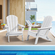 Πλαστικό σετ 2 καρέκλα VEVOR Adirondack με 2 Πτυσσόμενα Πυρκαγιά Λευκό για παντός καιρού