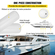 VEVOR 4 NEW Φτερά σκάφους με ραβδώσεις 10&quot; x 28&quot; Κεντρικοί προφυλακτήρες οπών Προστασία πρόσδεσης