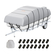 VEVOR Pontoon Boat Cover, 19&#039;-20&#039; Waterproof Trailerable Pontoon Cover, 800D Marine Grade PU Oxford Fabric, με κάλυμμα κινητήρα, 16 αντιανεμικούς ιμάντες πόρπης, ταιριάζει για 19&#039;-20&#039;L, πλάτος δοκού έως 96&quot;, γκρι