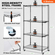 Βάση φυτών VEVOR με φώτα ανάπτυξης 4 επιπέδων 45W 49,8&quot; Ψηλό ράφι ανάπτυξης φυτών