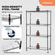 Βάση φυτών VEVOR με φώτα ανάπτυξης 4 επιπέδων 180W 59,1&quot; Ψηλό ράφι ανάπτυξης φυτών