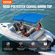 Κάλυμμα σκάφους VEVOR 3 Bow Bimini, 900D Πολυεστερικός θόλος με σκελετό από κράμα αλουμινίου 1&quot;, Αδιάβροχο και αντηλιακό, Περιλαμβάνει μπότα αποθήκευσης, 2 κοντάρια στήριξης, 4 ιμάντες, 6&#039;L x 46&quot; Υ x 67&quot;-72&quot; W, Pacific Μπλε