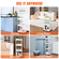 VEVOR 4-Tier Rolling Utility Cart, Kitchen Cart with Lockable Rochs, Multi-functional Storlley Storley with Handle for Office, Καθιστικό, Κουζίνα, Ράφια οργάνωσης καλαθιών κινητής αποθήκευσης, λευκό