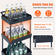 VEVOR 3-Tier Rolling Utility Cart, Kitchen Cart with Lockable Rochs, Multi-functional Storley Trolley with Handle for Office, Καθιστικό, Κουζίνα, Ράφια οργάνωσης καλαθιού κινητής αποθήκευσης, μαύρο