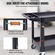 VEVOR Utility Service Cart, 2 Shelf 550LBS Heavy Duty Plastic Rolling Utility Cart με περιστρεφόμενους τροχούς 360° (2 με φρένα), μεγάλο ράφι με χείλη, εργονομική λαβή αποθήκευσης για αποθήκη/Γκαράζ/Καθαρισμό