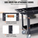 VEVOR Utility Service Cart, 2 Shelf 550LBS Heavy Duty Plastic Rolling Utility Cart με περιστρεφόμενους τροχούς 360°, ράφι μεσαίου χείλους, εργονομική λαβή αποθήκευσης για αποθήκη/Γκαράζ/Καθαρισμό/Γραφείο