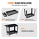 VEVOR Utility Service Cart, 2 Shelf 550LBS Heavy Duty Plastic Rolling Utility Cart με περιστρεφόμενους τροχούς 360°, ράφι μεσαίου χείλους, εργονομική λαβή αποθήκευσης για αποθήκη/Γκαράζ/Καθαρισμό/Γραφείο