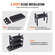 VEVOR Utility Service Cart, 3 Shelf 550LBS Heavy Duty Plastic Rolling Utility Cart με περιστρεφόμενους τροχούς 360° (2 με φρένα), ράφι μεσαίου χείλους, εργονομική λαβή αποθήκευσης για αποθήκη/Γκαράζ/Καθαρισμό