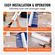 VEVOR Stretch Film, 15 ίντσες x 1000 πόδια, 4 Pack, 60 Gauge Industrial Strength Clear ανθεκτικό Stretch Roll Wrap, Heavy Duty Shrink Stretch Wrap with Handles for Pallet Rrapping Shipping Moving