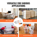VEVOR Stretch Film, 15 ίντσες x 1000 πόδια, 4 Pack, 60 Gauge Industrial Strength Clear ανθεκτικό Stretch Roll Wrap, Heavy Duty Shrink Stretch Wrap with Handles for Pallet Rrapping Shipping Moving