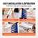 VEVOR Stretch Film, 15 ίντσες x 1200 πόδια, 4 Pack, 80 Gauge Industrial Strength Clear ανθεκτικό ρολό τεντώματος, βαρέως τύπου Shrink Film Stretch Wrap με λαβές για τύλιγμα παλέτας Αποστολή μετακίνηση