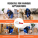 VEVOR Stretch Film VEVOR, 5 ίντσες x 1000 πόδια, 4 Pack, 80 Gauge Industrial Strength Clear ανθεκτικό ρολό τεντώματος, βαρέως τύπου Shrink Film Stretch Wrap με λαβές για τύλιγμα παλετών Αποστολή μετακίνηση