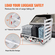 VEVOR 50 x 29,5 x 8,7 ιντσών Hitch Cargo Carrier, 500lbs Capacity Trailer Hitch Mounted Cargo Basket, Αλουμινένιο ράφι μεταφοράς αποσκευών με πτυσσόμενη ράμπα, χωράει 2&quot; Δέκτης κοτσαδόρου για SUV Truck Pickup Camping
