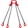 VEVOR 1/4&quot; x 5&#039; Chain Sling 4 Legs G80 Lifting Chain with Grab Hooks 6600 lbs