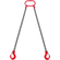 VEVOR 5/16&quot; x 5&#039; Chain Sling 2 Legs G80 Lifting Chain with Grab Hooks 6600 lbs