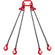 VEVOR 3/8&quot; x 10&#039; Chain Sling 4 Legs G80 Lifting Chain with Grab Hooks 18400 lbs