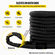 VEVOR 7/8&quot; x 31,5&#039; Kinetic Recovery Rope, 29.300 lbs, Heavy Duty Nylon Double Braided Kinetic Energy σχοινί με βρόχους και προστατευτικά μανίκια, για φορτηγό εκτός δρόμου, Περιλαμβάνεται τσάντα μεταφοράς, μαύρο