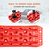 VEVOR 2PCS Traction Boards with PP for Mud Snow Sand Storage Bag Short Red