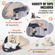 VEVOR Cat Tree 45,2&quot; Cat Tower with Cat Condo Sisal Scratching Post Dark Grey