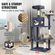 VEVOR Cat Tree 56,2&quot; Cat Tower with Cat Condo Sisal Scratching Post Dark Grey