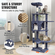 VEVOR Cat Tree 60,6&quot; Cat Tower with Cat Condo Sisal Scratching Post Dark Grey