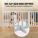 VEVOR Free Standing Dog Gate 24x60 ιντσών Ανεξάρτητη Πύλη Pet Πτυσσόμενη Λευκή