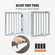 VEVOR Free Standing Dog Gate 24x60 ιντσών Ανεξάρτητη Πύλη Pet Πτυσσόμενη Λευκή