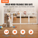 VEVOR Free Standing Dog Gate 32x96,5 ιντσών Ανεξάρτητη Πύλη Pet Πτυσσόμενη Λευκή